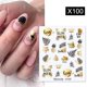 thumbnail image 1 of Calcomanías de agua con patrón de mármol floreciente de tinta negra Harunouta, pegatinas de línea negra, deslizador de cara de hojas de flores para decoración artística de uñas de verano Tan Jianjun unisex, 1 of 2