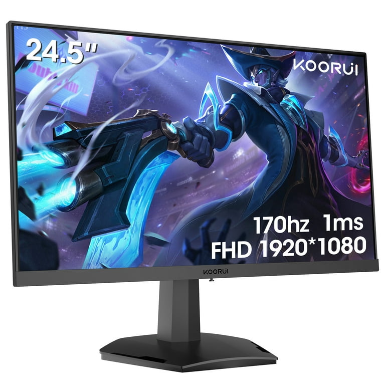 KOORUI 24 Inch Computer Monitor - FHD 1080P Gaming Monitor 165Hz VA 1ms  1800R LED Monitors with Ultra-Thin, HDMI X2 /DP, VESA Compatible, Tilt