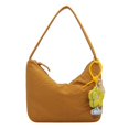 thumbnail image 1 of Solid Color Handbag Women's Large Capacity Soft Waxy Nylon Cloth Bag Simple Underarm Bag Hand Bag Shoulder Mummy Bag, 1 of 6