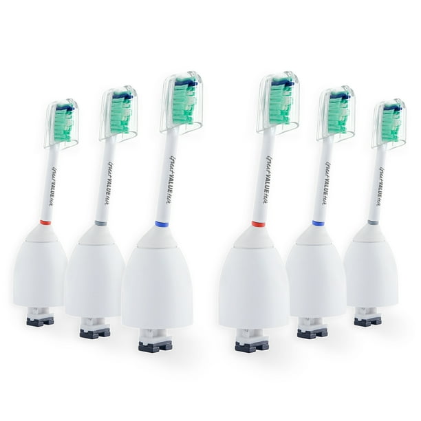 6 Sonic Replacement Toothbrush Heads Compatible With Philips Sonicare E Series Elite Essence Advanc Walmart Com Walmart Com