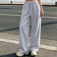 thumbnail image 6 of Xdegoge High Waisted Palazzo Pants for Women Baggy Drawstring Straight Leg Pants with Pockets Comfy Activewear Workout Running Relaxed Fit Summer Bottoms, 6 of 6