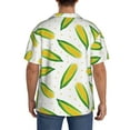 thumbnail image 3 of Pofeuu Corns Print Mens Casual Short Sleeve Shirts Beach Summer Spread Collar Pocket Tops Men's Casual Short-sleeved Shirt-4X-Large, 3 of 5