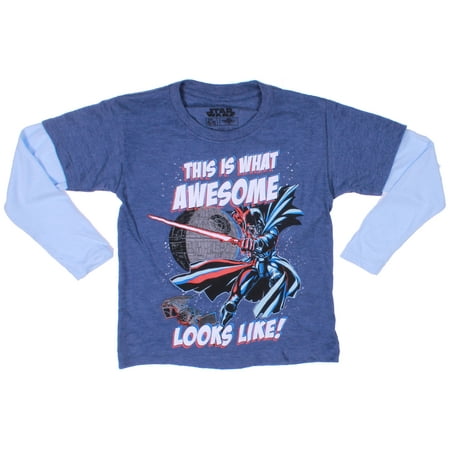 Mad Love T-shirt - Mad Engine Kids Star Wars This Is What Awesome Long Sleeves Boys Top Tee Shirt
