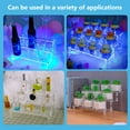thumbnail image 4 of Cupcake Display Stand with LED Light String Display Shelf Transparent Dessert Tower Table Top Decoration for Birthday Party Wedding Baby Shower Blue Light, 4 of 11