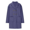 thumbnail image 4 of jtjvou Women Fall Long Cardigan Sweater Trendy Knit Jacket Coat Dressy Blazer Coatigan Blue L, 4 of 8