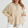 thumbnail image 2 of PENGXIANG Sweatshirts Mignons dans des Couleurs Unies - Pulls à Capuche pour les Femmes en Automne, 2 of 6