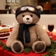 thumbnail image 5 of Juguetes de piscina, juguetes para bebés, juguetes para niños pequeños, osito de peluche clásico con capucha, oso marrón con peluche suave coleccionable para regalo de Navidad, osito de peluche artesa, 5 of 9