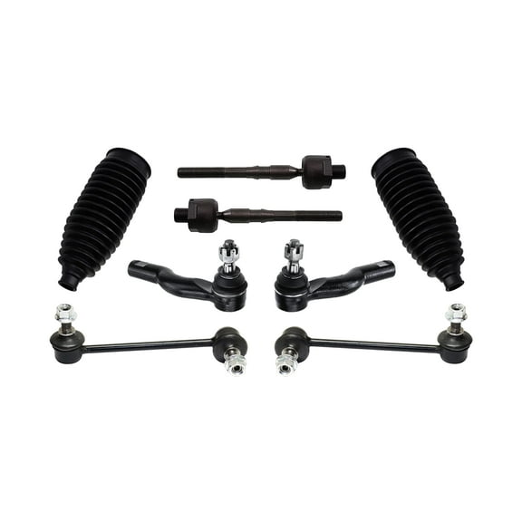 PartsW - 8 Pc Front Outer & Inner Tie Rod Ends with Bellow Boots, Sway Bar End Links, Suspension Kit Fits Ford Fusion/Fusion 2010 3.5L V6/Lincoln MKZ