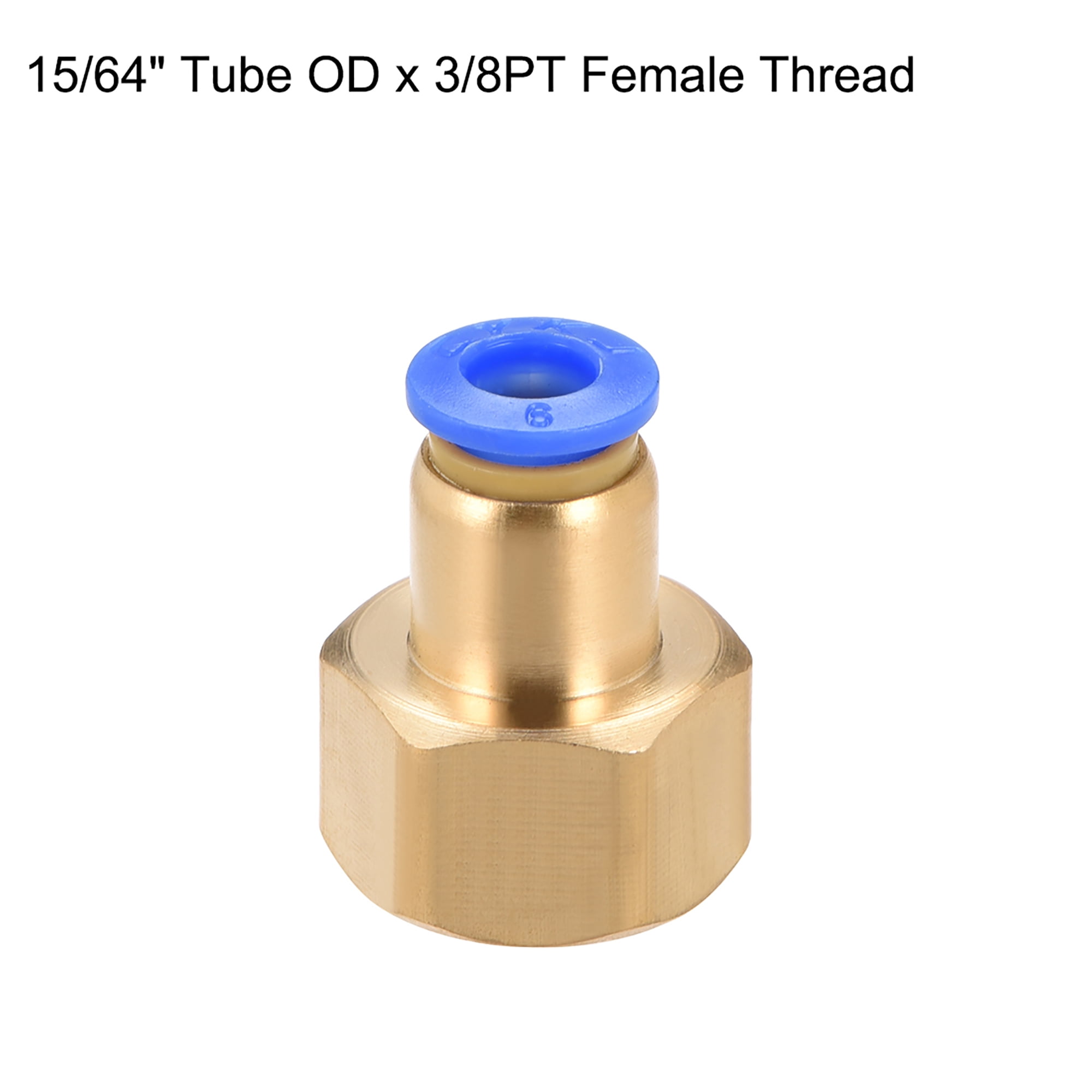 Push to Connect Tube Mount Adapter 6mm OD x G3 8Tube Female Straight Pneumatic Connector Connect 4pcs Tube Connection