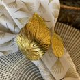 thumbnail image 2 of Queilt Gold Leaf Napkin Rings Set of 12, Metal Material, 2 of 5