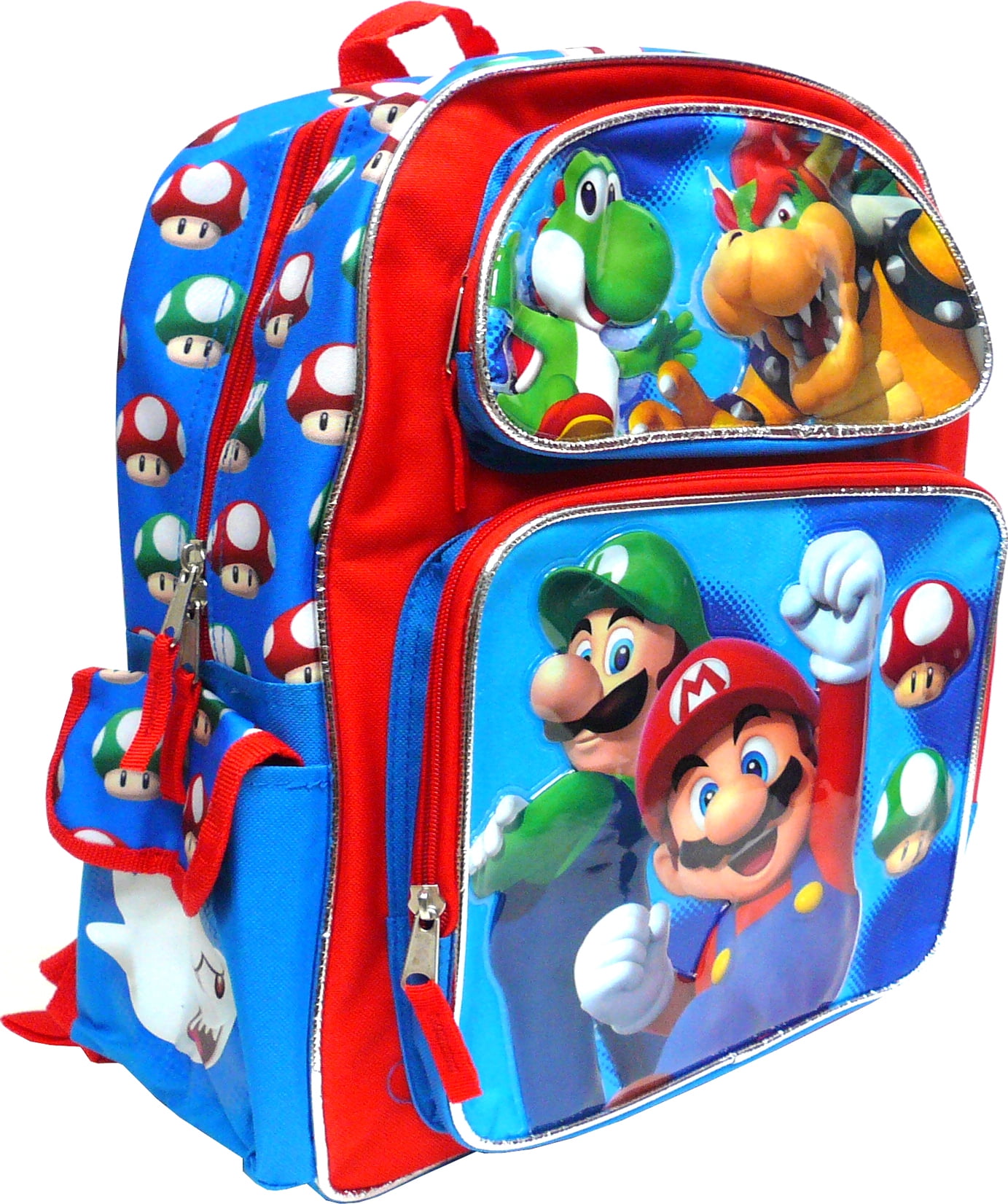 Licensed by Super Mario 3D Boys' Adjustable Backpack, Multicolor