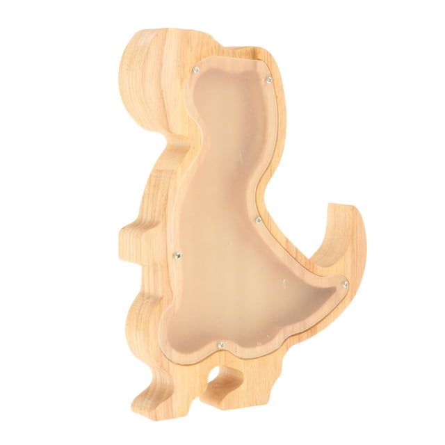 Alcancía de madera con forma de cerdito, divertida, con forma de animales, para ahorrar monedas, escultura, regalo para niños. tiranosaurio
