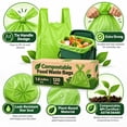 120 Compostable Food Waste Bags 1.6 Gallon | Extra Strong Biodegradable ...
