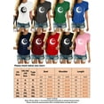 thumbnail image 2 of Frontwalk Women T-Shirt Summer Tee Moon And Sun Printed Tops Ladies Casual Tunic Blouse Short Sleeve Shirt Red M, 2 of 2