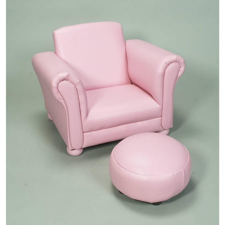 Gift Mark Child s Upholstered Chair w/ Ottoman-Color:Pink