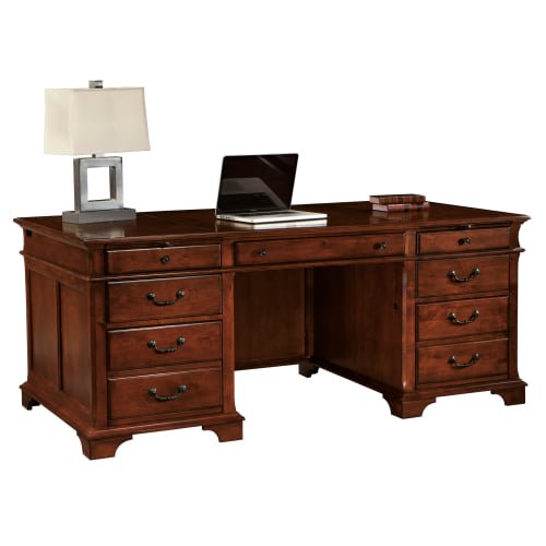 Hekman 79270 Ceo 72 Inch Wide Wood Executive Desk With Three Panel