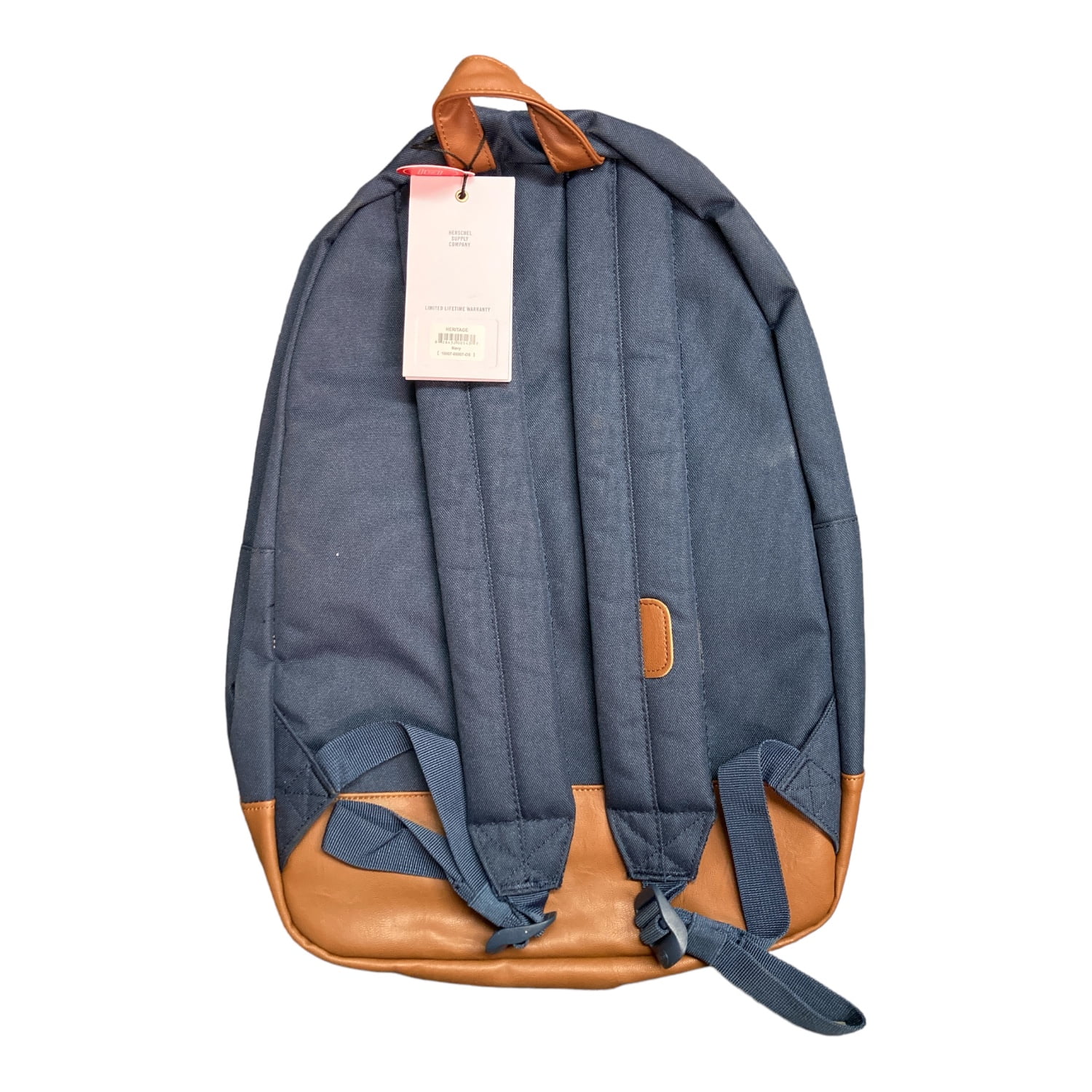 ◆THE MUSEUM VISITOR◆ CHECK MIXED 2 POCKET BACKPACK NAVY 15 Herschel Heritage Unisex Polyester Navy and Tan Casual Book