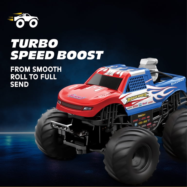 ホビーラジコン Monster truck Motor Dayz (1:24) Radio Control Bigfoot Monster Truck, Red, White