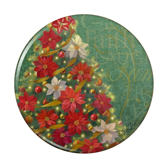 Christmas Holiday Tree Giving Faith Family Pinback Button Pin