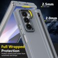 thumbnail image 3 of Decase for Samsung Galaxy Z Fold 4 Case with Pen Holder & Stylus, Camera Frame Stand,Pen Slot Phone Case with Screen Protector Matte PC Bumper Anti-Scratch Kickstand Cover for Z Fold 6,Gray, 3 of 12