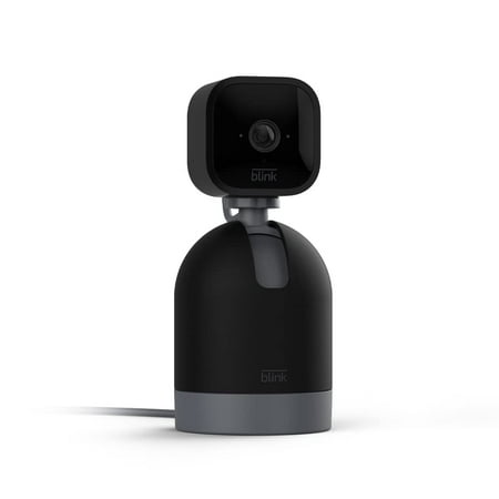 Mini Pan-Tilt Camera (newest model), Rotating indoor plug-in smart security camera, two-way audio, HD video, motion detection, Works with Alexa (Black)