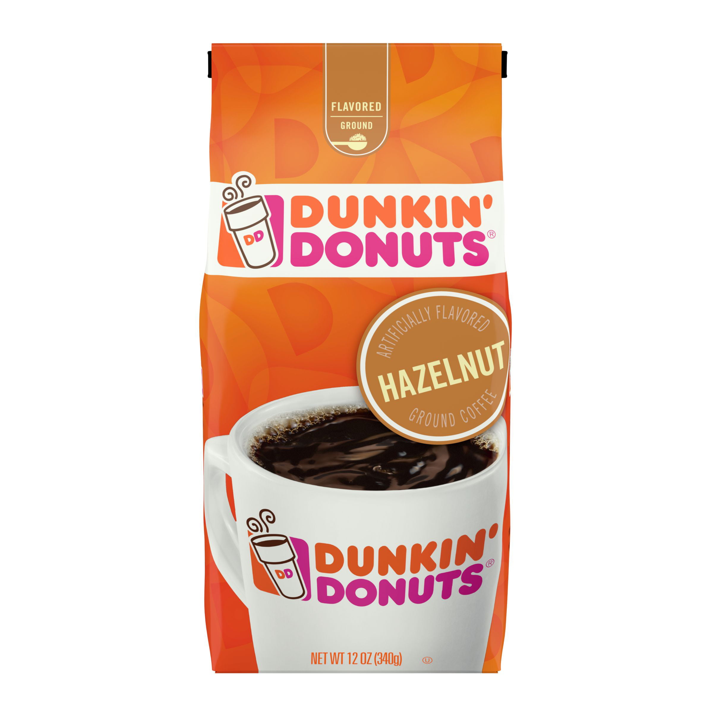 Dunkin' Donuts Hazelnut Flavored Ground Coffee, 12Ounce