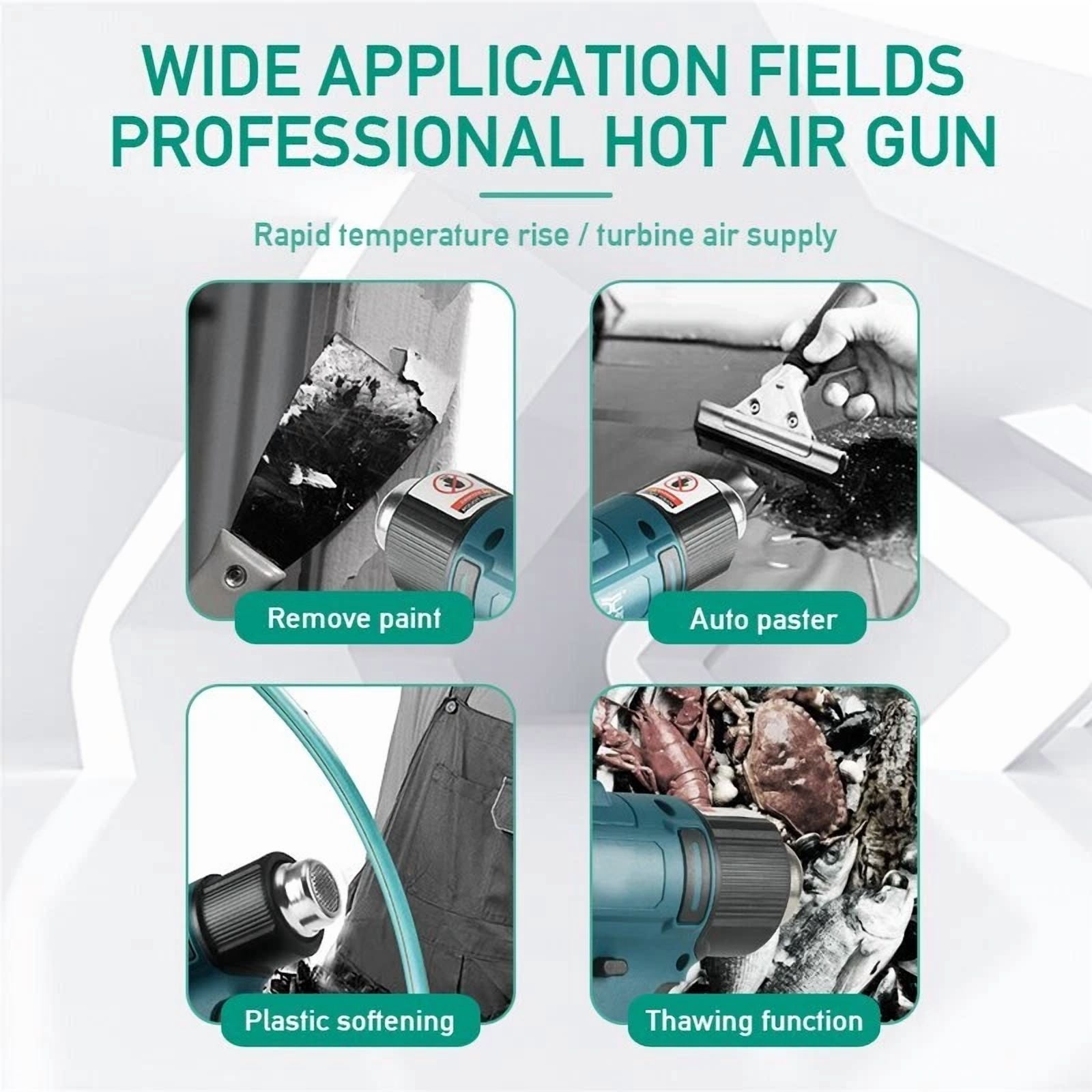Portable Electric Hot Air Gun Cordless Heat Gun For Makita 18V Li-ion Battery