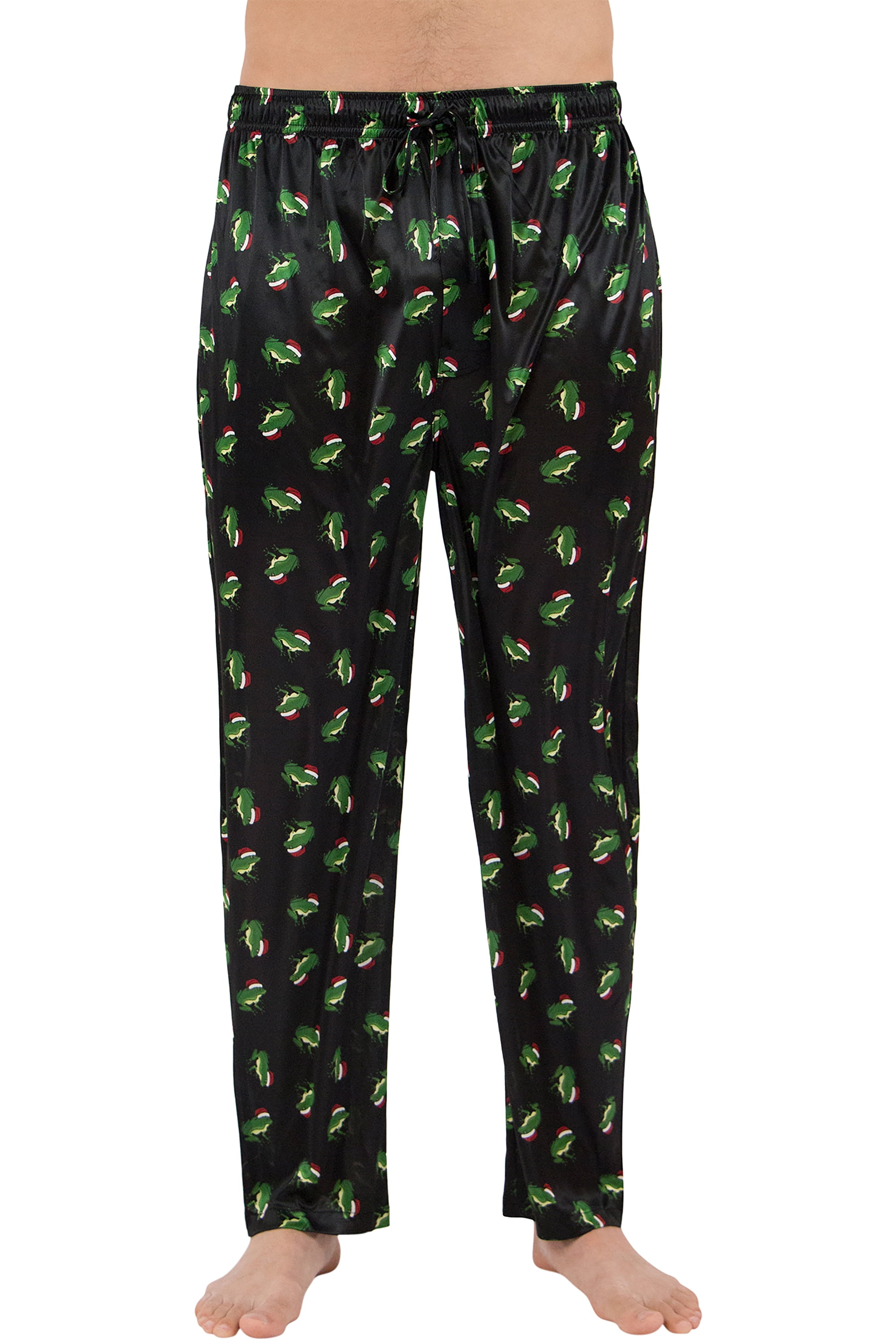 INTIMO Mens Santa Frog Black Satin Pajama Pants S Walmart Canada