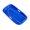 Blue, variant on Winter Snow Sled, Tow Rope Sliding Board, Pull Back Between Turns During Family Snow Play with Children and Adults, Raised Side Sitting Surface and Grip Cutouts on a Rectangular Sled