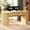 Light Oak, variant on Modern Executive Desk with 2 Drawers, 58.3" x 21.7" Fluted Computer Desk with 2 Sliding Doors Storage, Home Office Desk