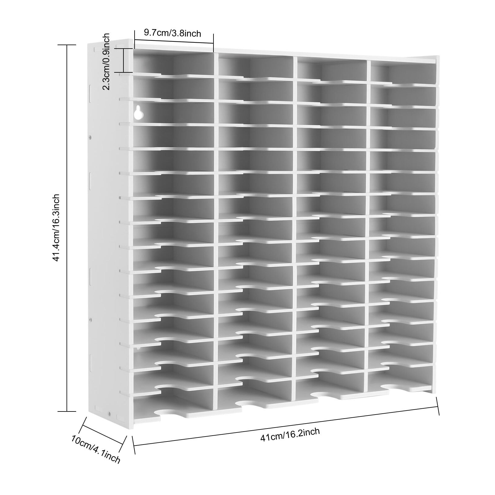 60-Slot PVC Sheet Storage Holder Stamp Pad Organizer Ink Pad Storage Rack White