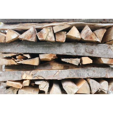 Canvas Print Log Holzstapel Growing Stock Heat Firewood Wood Stretched Canvas 10 x