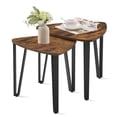 thumbnail image 1 of VASAGLE Nesting Triangle End Tables, Coffee Tables for Living Room Bedroom, Industrial Accent Stacking Side Tables with Metal Fra, 1 of 1