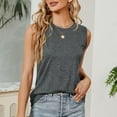 thumbnail image 5 of Workout Tank Tops for Women Gym Athletic Loose Fitting Sleeveless Top Tee Tshirts Summer Casual Lounge Wear Homewear (Small, Dark Gray), 5 of 7
