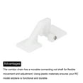 thumbnail image 4 of RC Hinges 1 Inch x 0.4 Inch Hatch Hinge for RC Model Airplane Parts 20 Pcs, 4 of 4