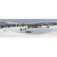 thumbnail image 2 of The Yellowstone Collection 14x7 Gold Ornate Wood Framed with Double Matting Museum Art Print Titled - Winter Panorama, Blacktail Deer Plateau, Yellowstone National Park, 2 of 4