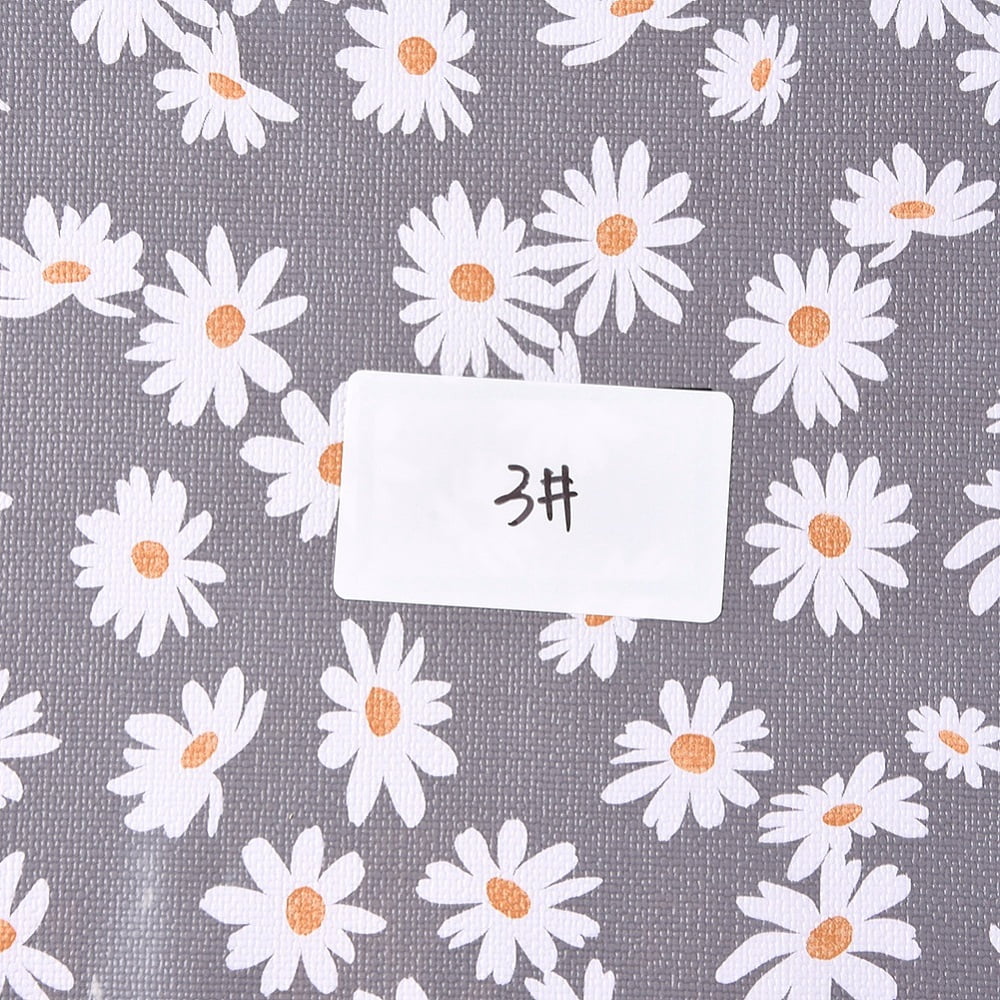 50sheets PU Leather Fabric sheet Self-adhesive Fabric Rectangle Daisy Pattern White 30x20x0.1cm