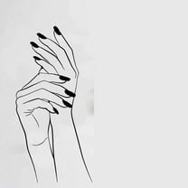 Wall Stickers Elegance Hand Manicure Vinyl Sticker Hand Beauty Salon Decal Nails Cosmetic Wallpaper for Nail Bar Studio 42x86cm