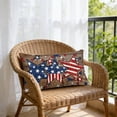 thumbnail image 6 of Yhmxh 4th of July Throw Pillow Cover, 12x20 Inch Patriotic Outdoor Lumbar Decoration, Red White and Blue, Independence Day Cushion Case, Memorial Day Flag Stars Decor Cushion Case for Sofa Couch, 6 of 7