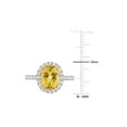 thumbnail image 5 of 4.00 Carat (Ctw) Citrine and Lab-Created White Topaz Halo Ring in 10K Yellow Gold for Women, 5 of 7