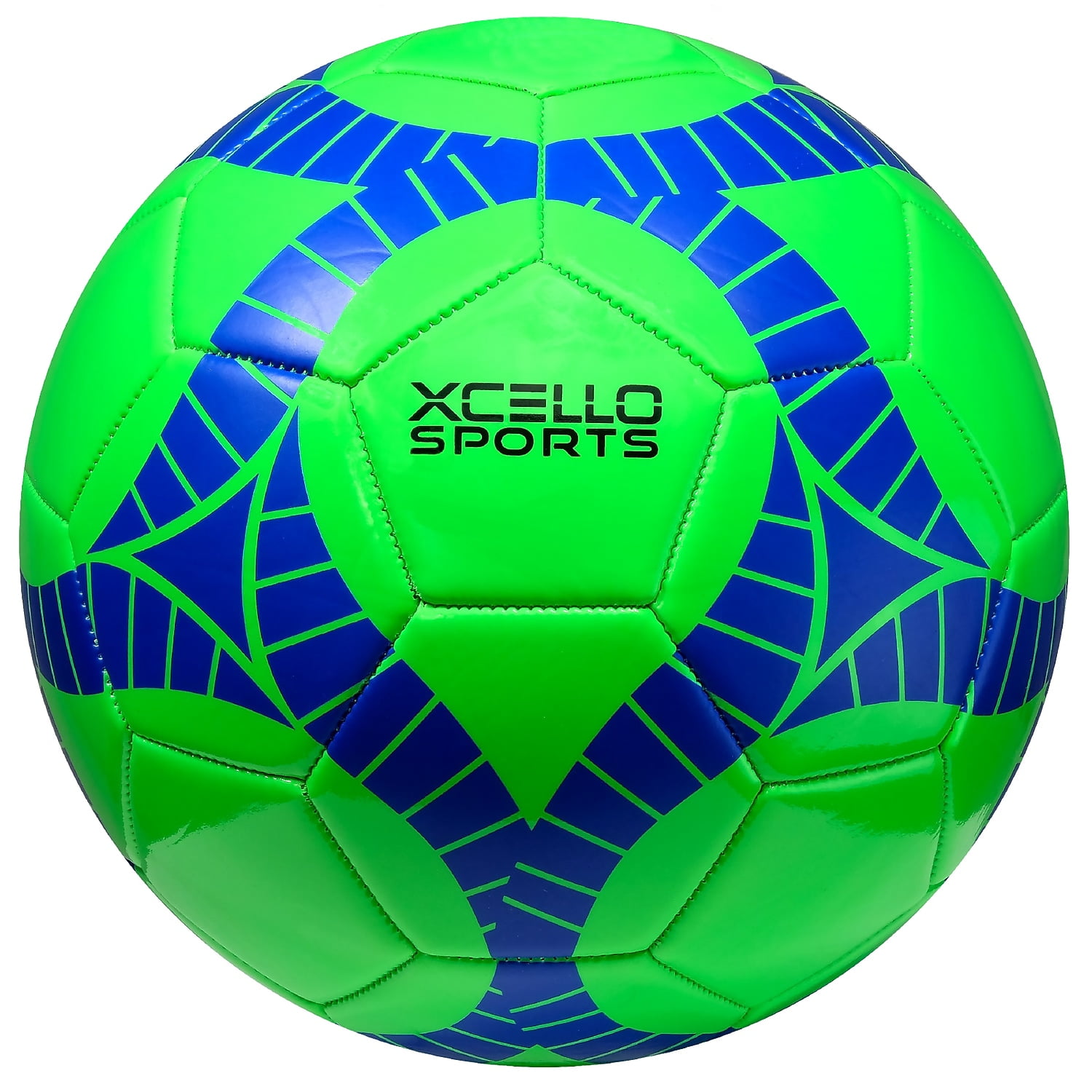 Xcello Sports Size 4 Soccer Balls with Pump Orange/Green/Navy 6/Pack (SB-S4-6-ASST-1)