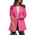 thumbnail image 4 of Women's Casual Solid Long Sleeve Lapel Button Slim Work Office Fall Thin Blazer Jacket Women's Blazers Suit Jackets, 4 of 7