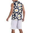 thumbnail image 2 of Sikiie Daisy Floral Basketball Jersey Reversible Men's Mesh Athletic Sports Shirts Training Practice S-4XL4X-Large, 2 of 6