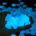 thumbnail image 2 of ShenMo Glow in The Dark Rocks, 100PCS Fairy Garden Decorations Stones, Outdoor Decor for Patio Stepping Stone Kit, Pebbles for Plants/Yard/Backyard/Fish Tank/Pool Stuff (Blue/100pcs), 2 of 7