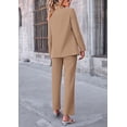 thumbnail image 2 of Conjunto PRETTYGARDEN Blazer Oversize y Pantalones Palazzo Anchos Caqui XXL, 2 of 8