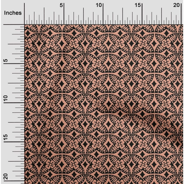oneOone Georgette Viscose Fabric Floral Block Decor Fabric Printed BTY 42 Inch Wide