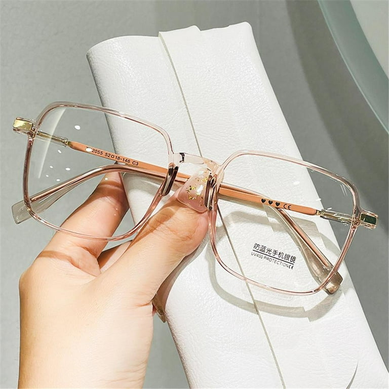 Stylish Square Clear Frame Retro Transparent Glasses Anti Blue