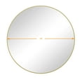 thumbnail image 5 of Noble House 48" Round Metal Wall Mirror, Modern Circular Vanity & Decorative Mirror for Bathroom & Bedroom, Gold, 5 of 7