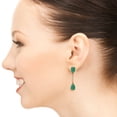 thumbnail image 3 of Galaxy Gold 14K Rose Gold Natural Emerald and Natural Diamond Dangle Earrings - May Birthstone - Hope & Creativity - Fine Jewelry for Women, 3 of 3