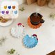 thumbnail image 1 of Posavasos De Pollito Tejidos A Mano Al Crochet Posavasos de pollito azules tejidos a mano (paquete de 1) Accesorios de té Regalos para la decoración del hogar JASKFLY, 1 of 9